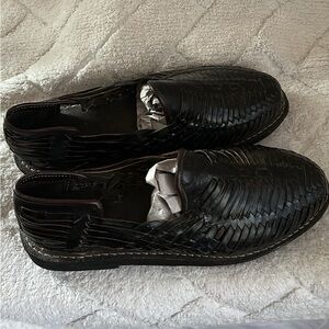 Men's Black Leather Guaraches